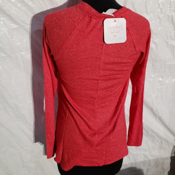 NEW Isabel Maternity Mama Claus Long Sleeve Christmas Shirt - Picture 3 of 3